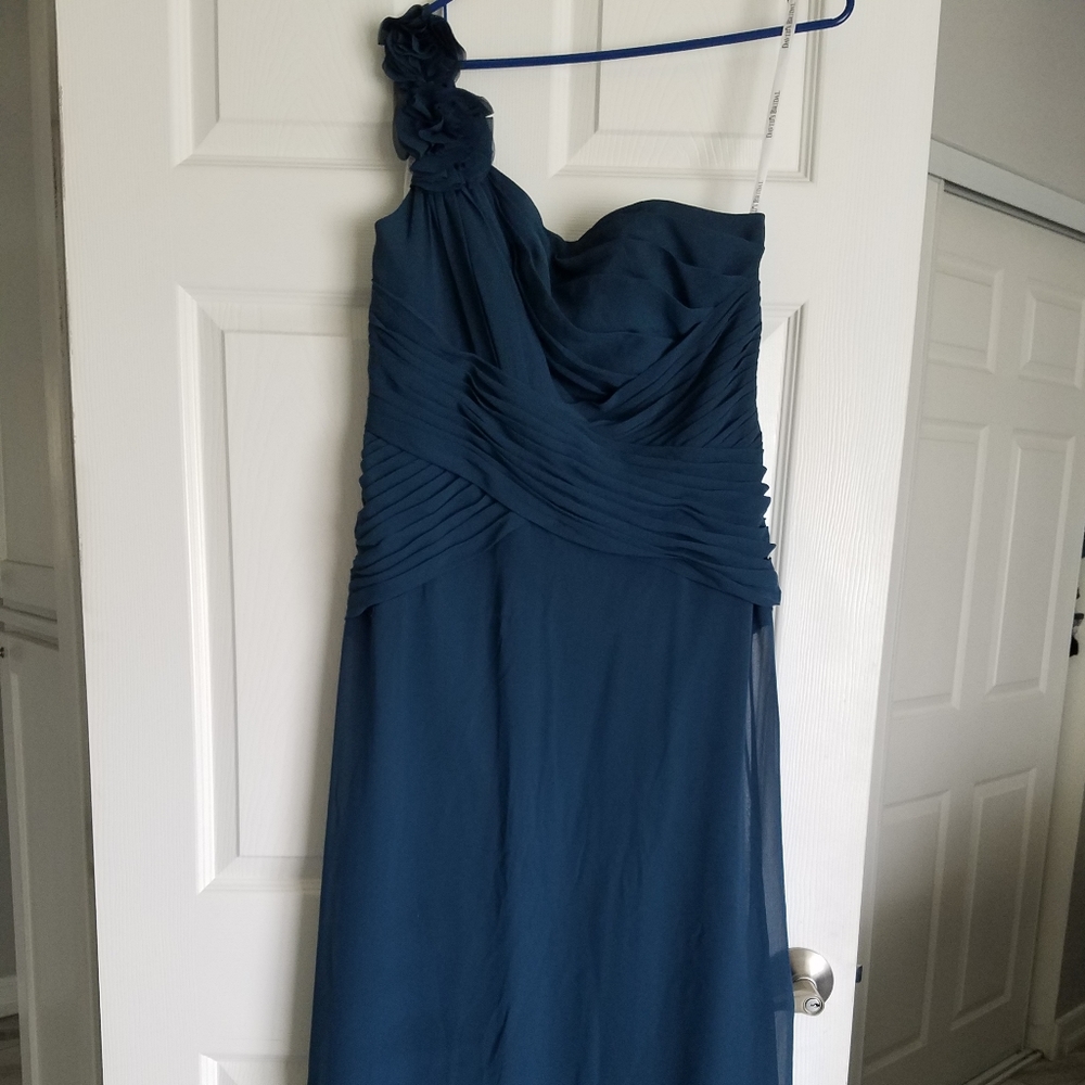 David's Bridal chiffon bridesmaid dress